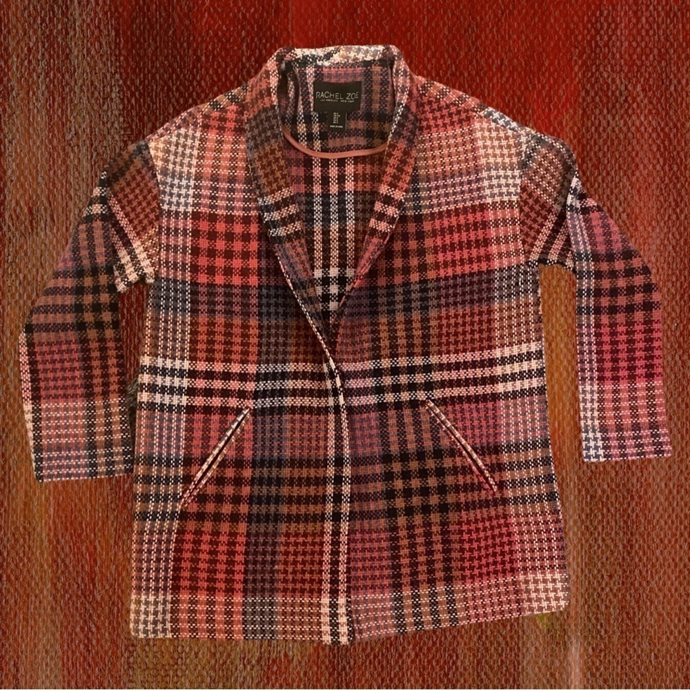 RACHEL ZOE Women’s Pink Tweed Coat